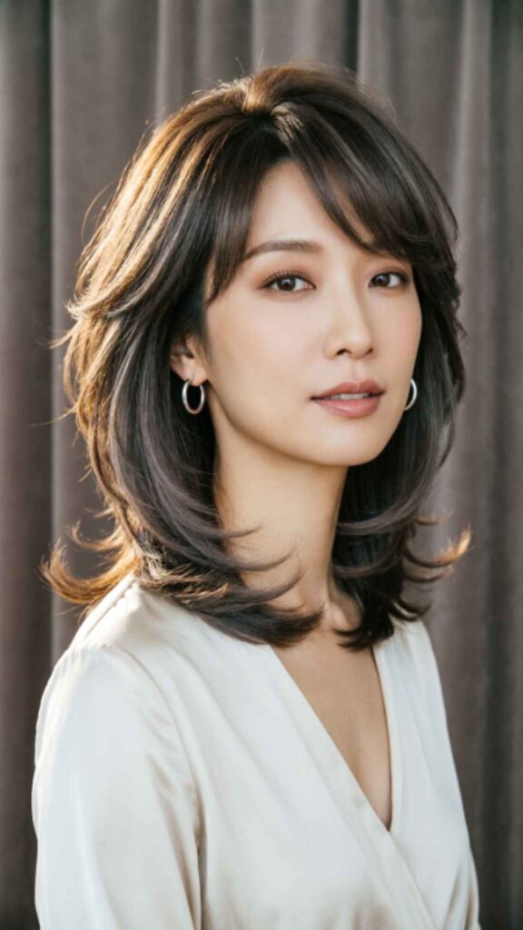 Layered Bob with Side-Swept Bangs