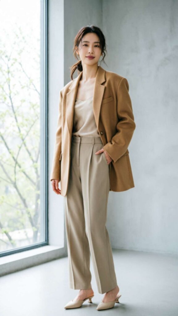 Oversized Blazer with Wide-Leg Pants