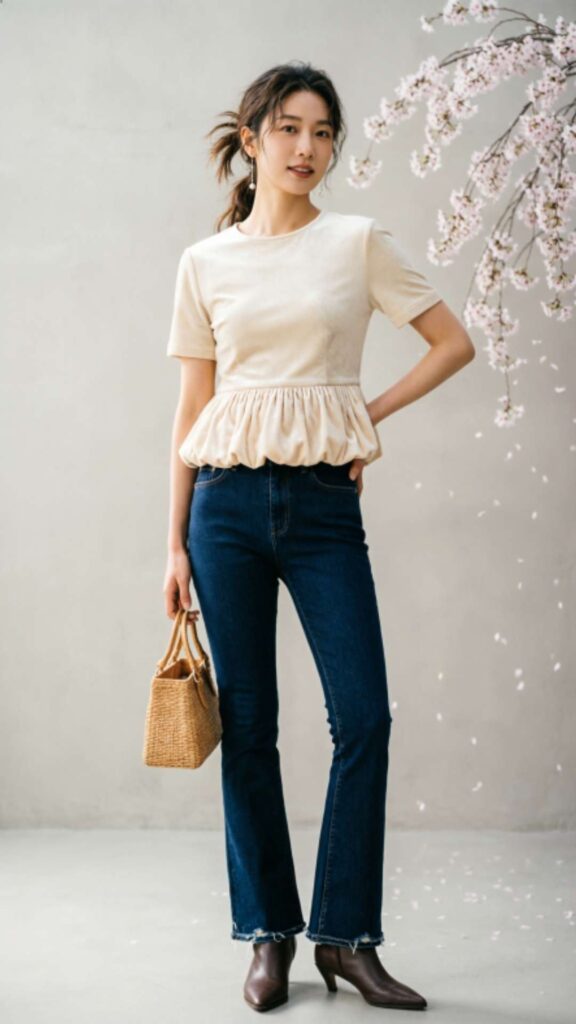 Peplum Top with Skinny Jeans