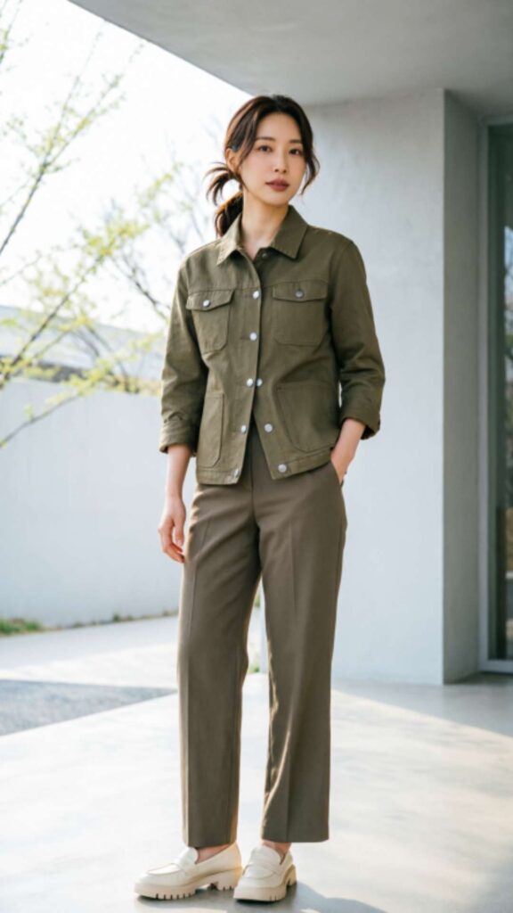 Utility Jacket with Slim Pants