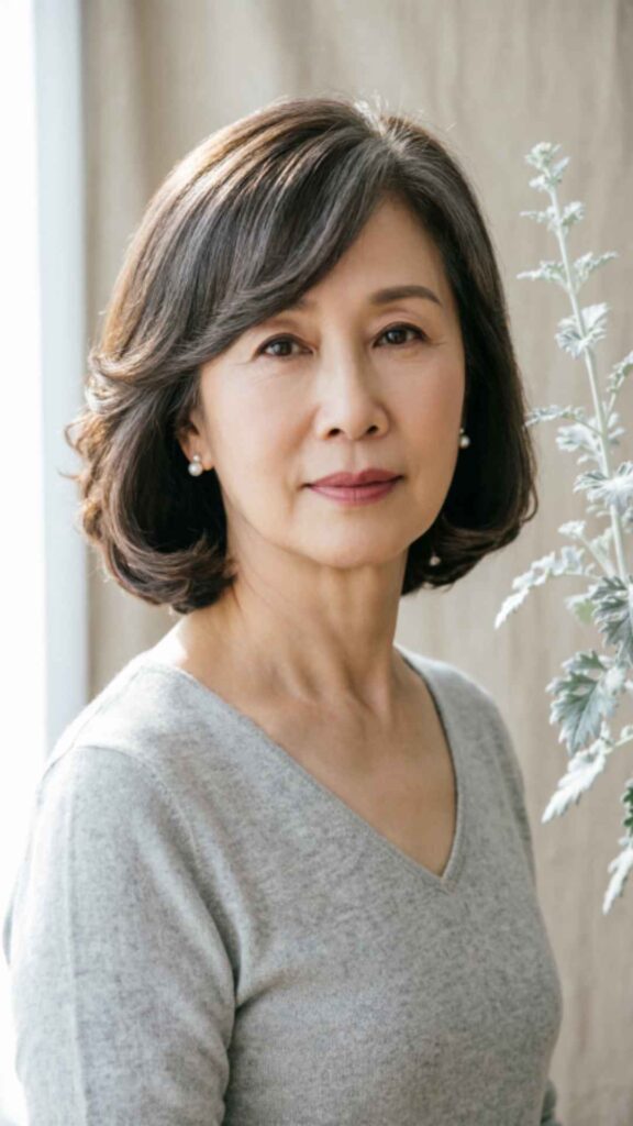 Side-Swept Bangs with Bob