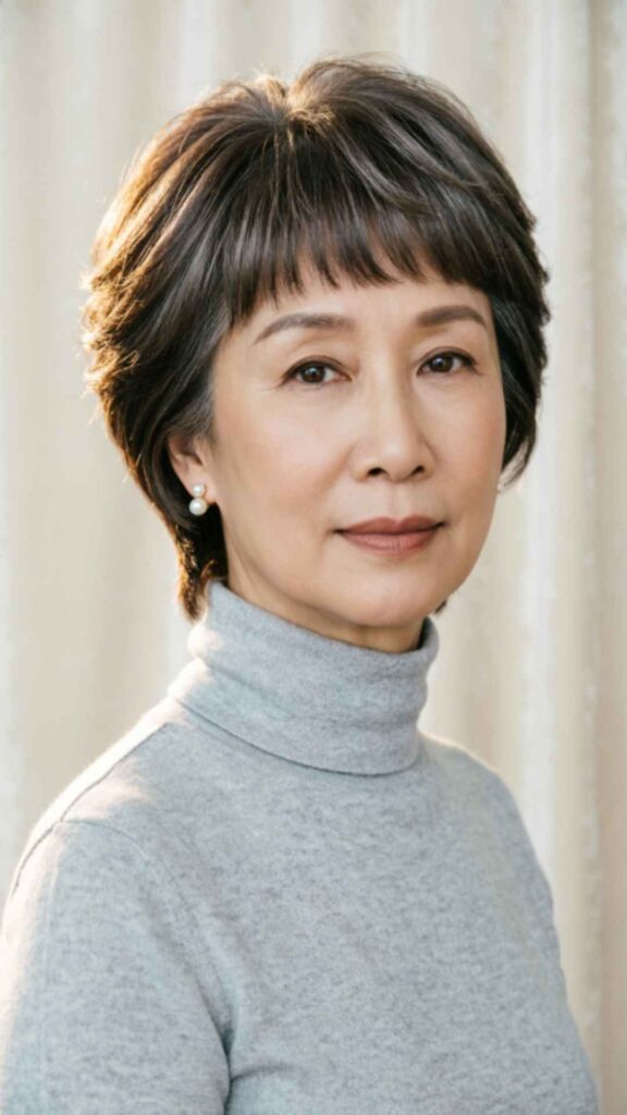 Short Layered Cut with Bangs