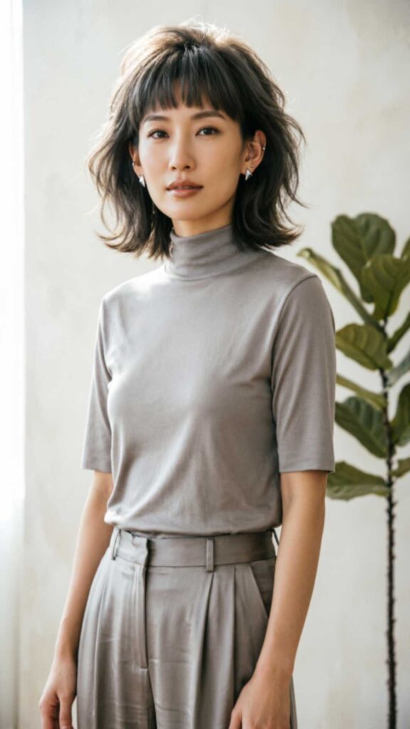 Shaggy Pixie With Bangs