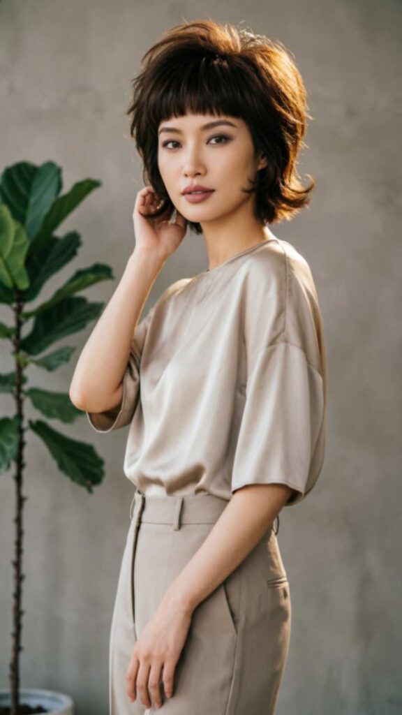 Voluminous Pixie With Thick Bangs