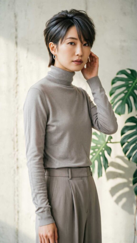 Tapered Pixie With Side Bangs