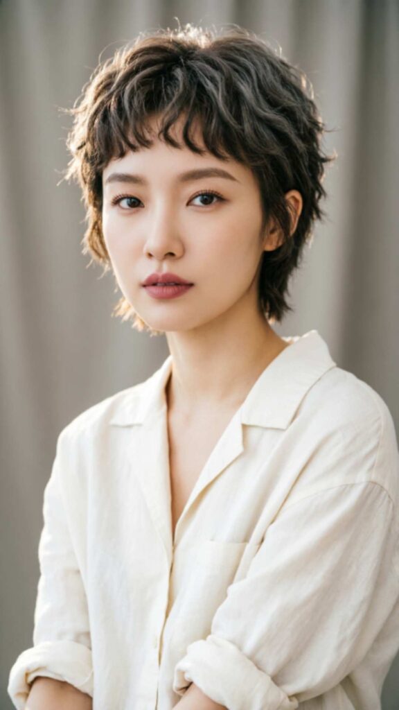 Boyish Pixie With Short Bangs