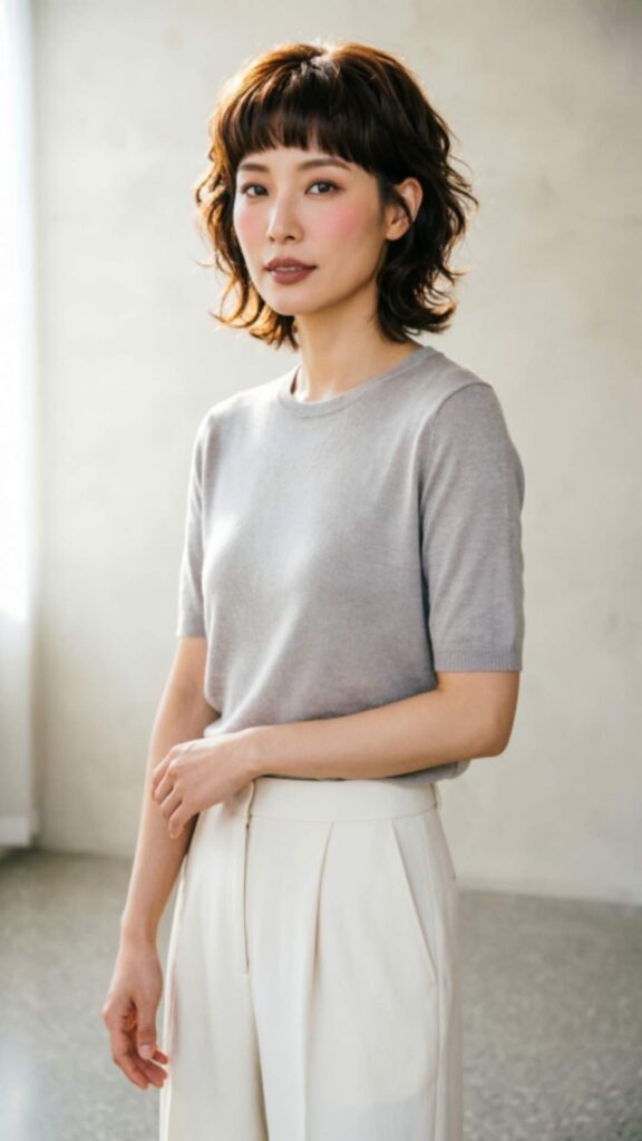 Wavy Pixie With Bangs