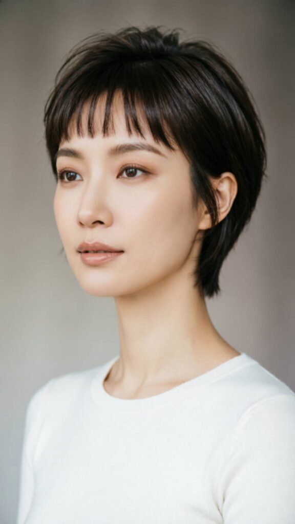 Minimalist Pixie With Thin Bangs