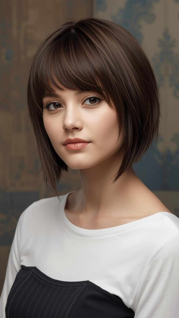 Shag With Side Swept Bangs