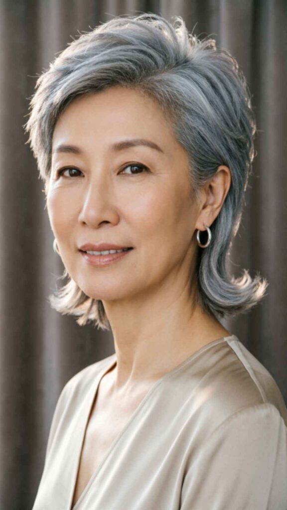 Textured Short Gray Crop