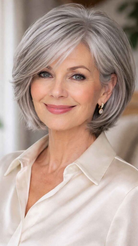 Layered Gray Bob