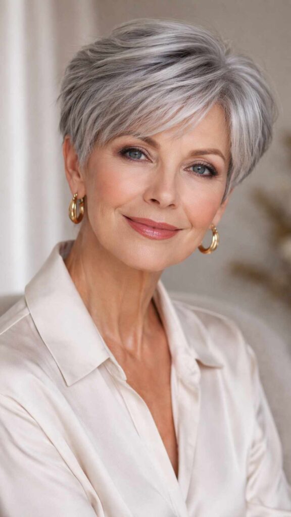 Sleek Short Gray Cut