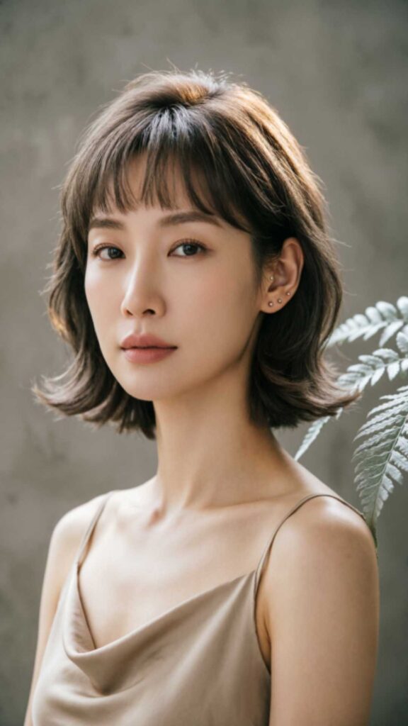 Textured Bob With Bangs