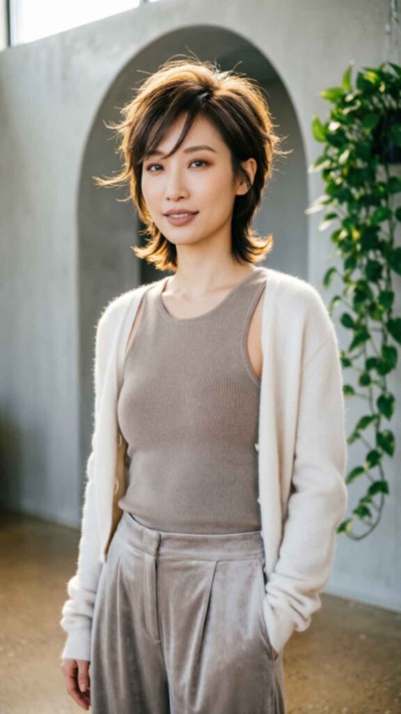 Layered Pixie With Long Bangs