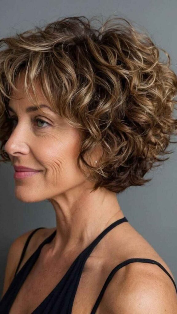 Short Layered Haircut for Curly Hair