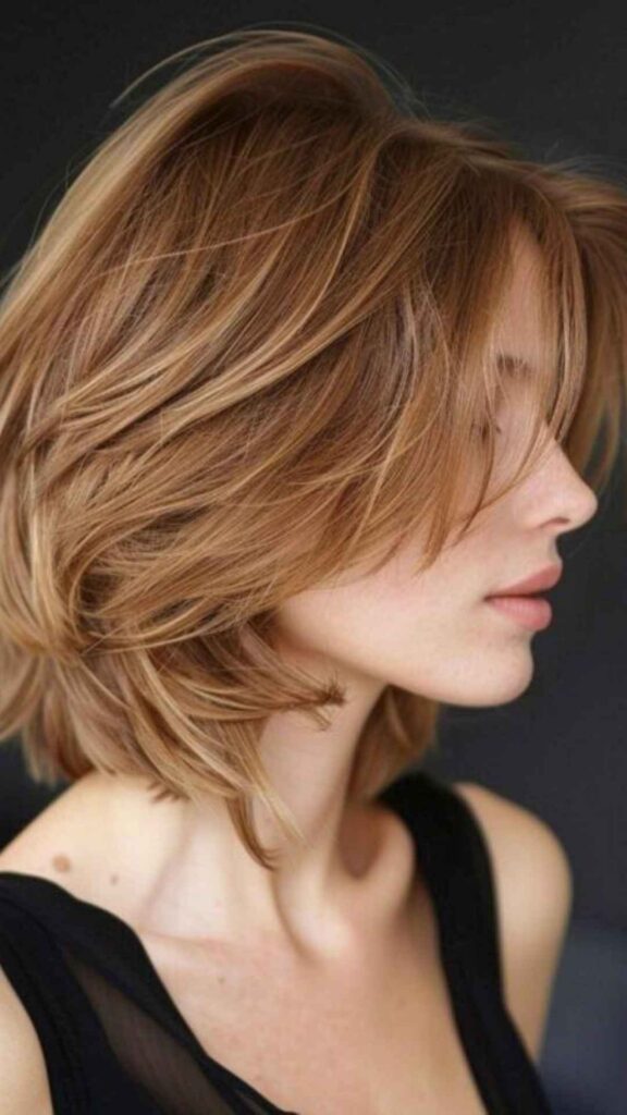 Short Layered Haircut with Blunt Ends