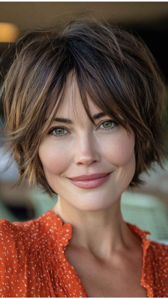 Short Layered Haircut with Razor Cut Layers