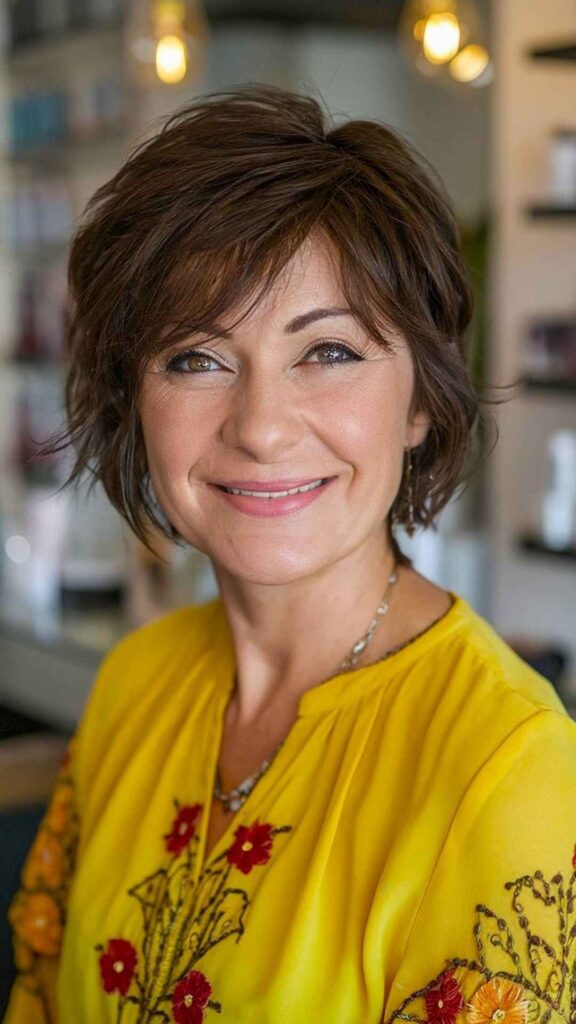 Short Layered Hair with Side Bangs