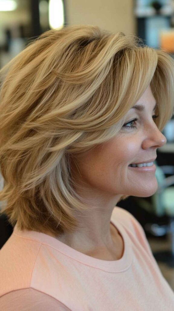 Short Feathered Layered Haircut
