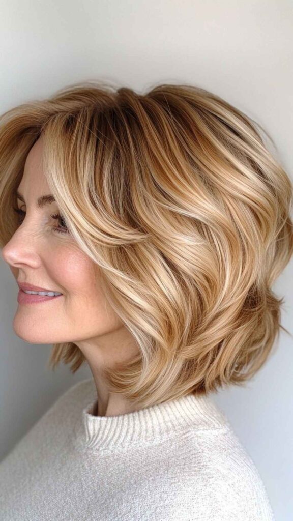 Short Layered Haircut with Highlights