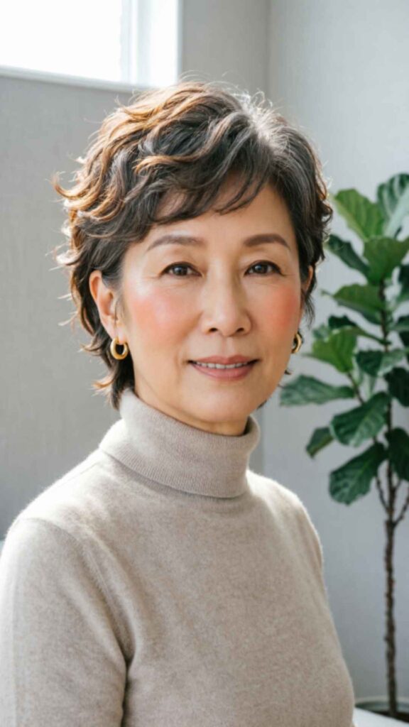 Layered Wavy Pixie Cut