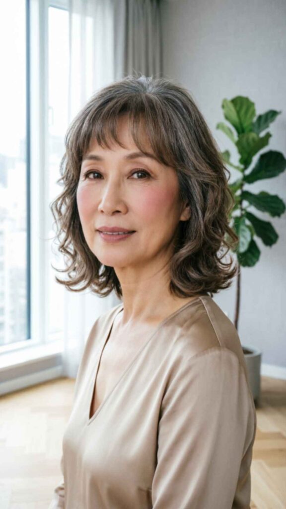 Wavy Bob With Curtain Bangs