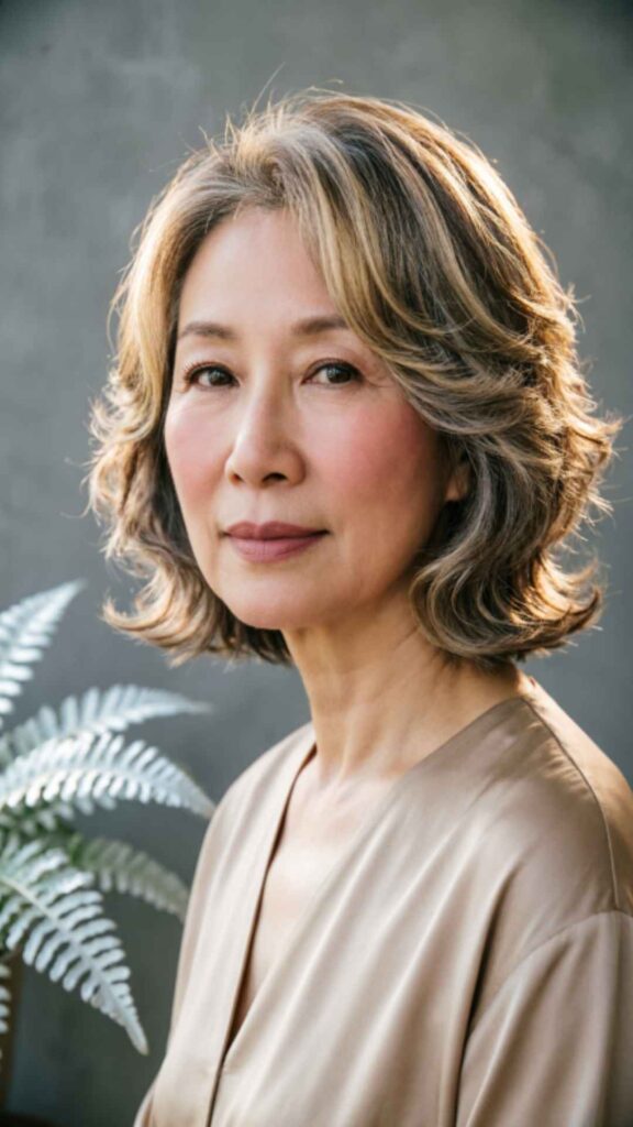 Short Layered Wavy Hair With Highlights