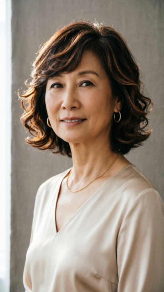 Side-Parted Wavy Bob