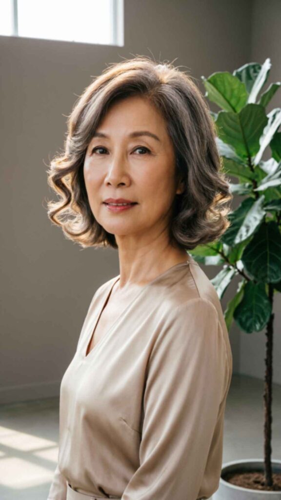 Wavy Bob With Side Bangs