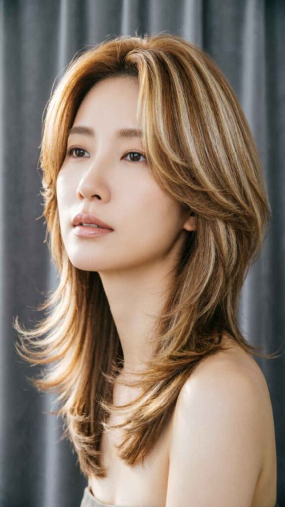 Layered Hair with Highlights