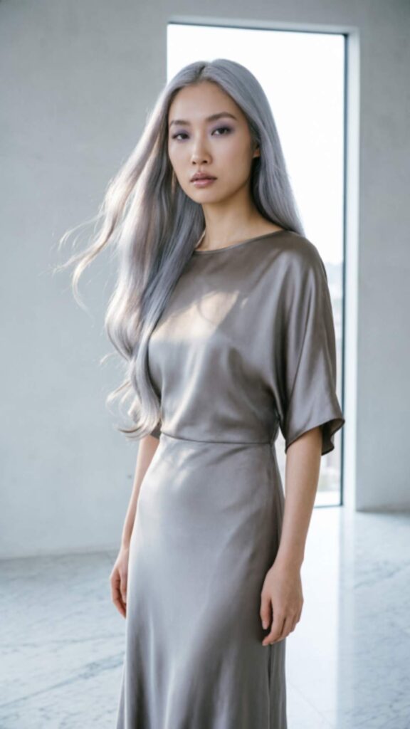 Long Silver Hair
