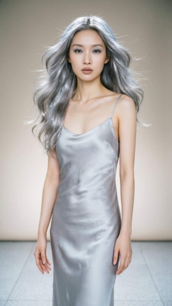 Metallic Silver Hair
