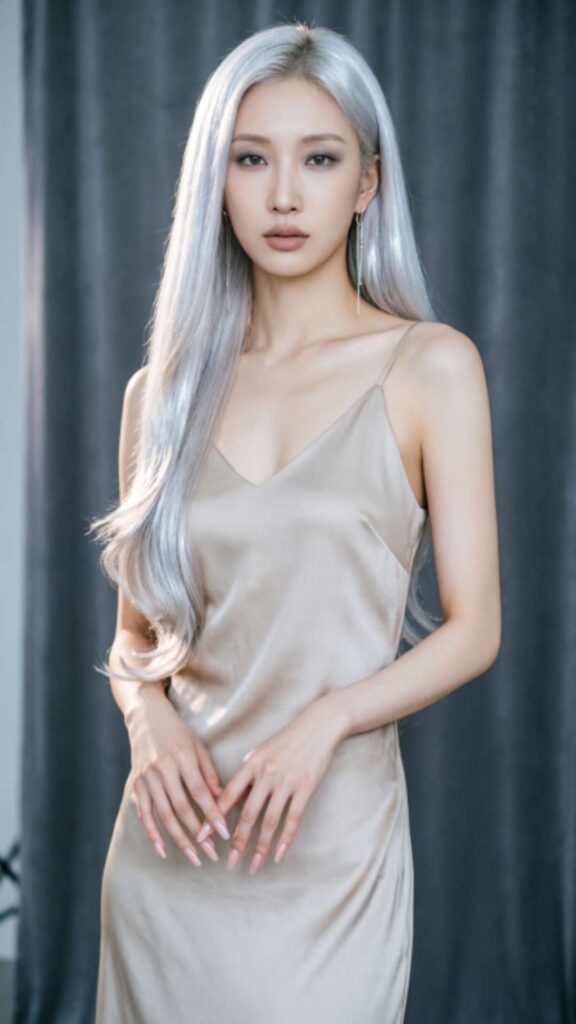 Silver Straight Hair