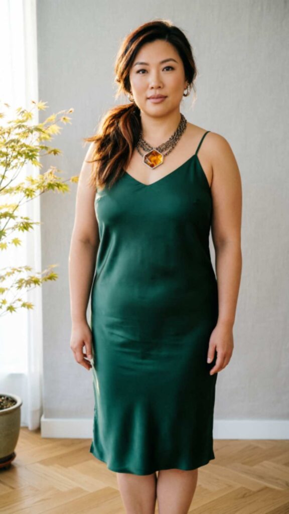 Shift Dress with Statement Necklace