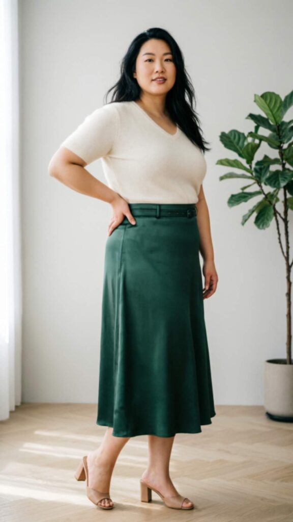 Knit Top with Midi Skirt