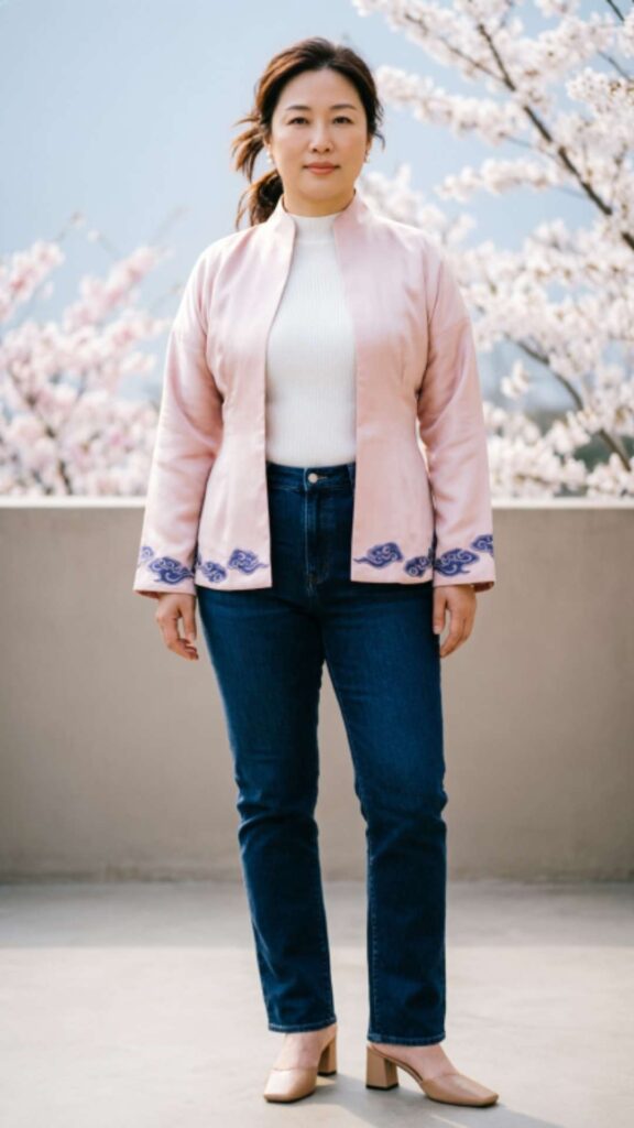 Kimono Jacket with Slim Jeans