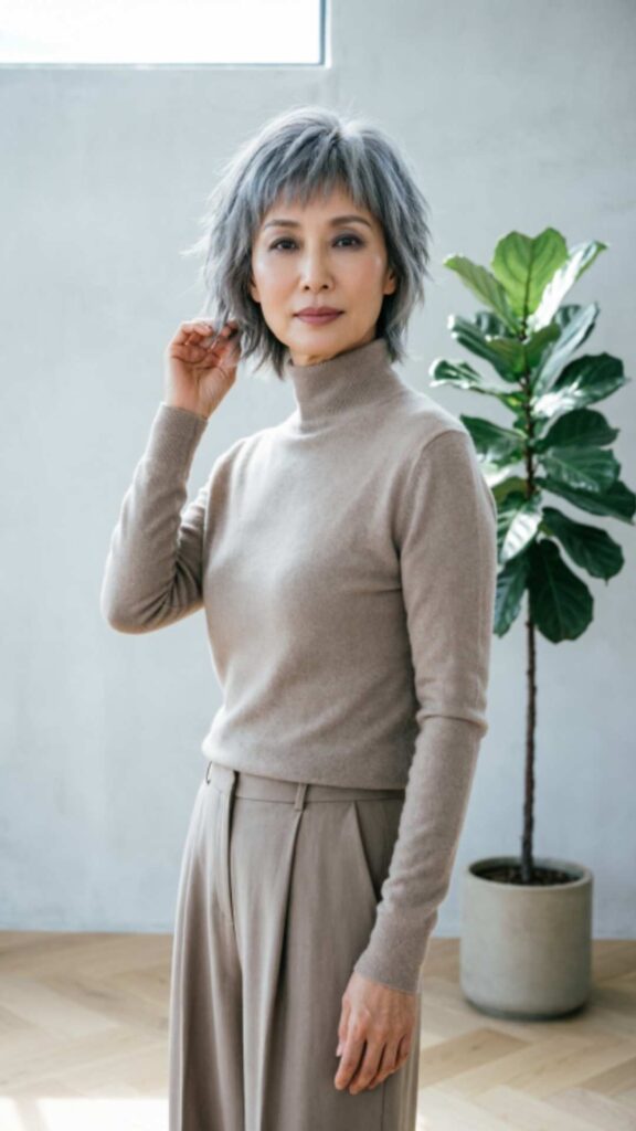 Short Layered Gray Hair