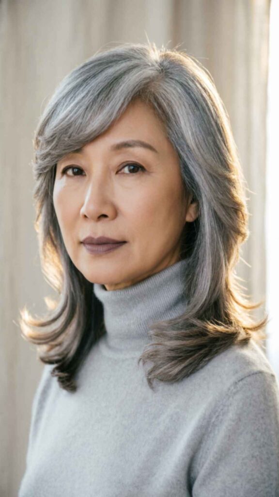 Long Layers with Side Bangs