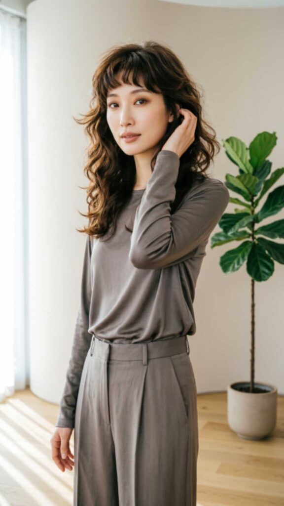 Tousled Waves with Bangs