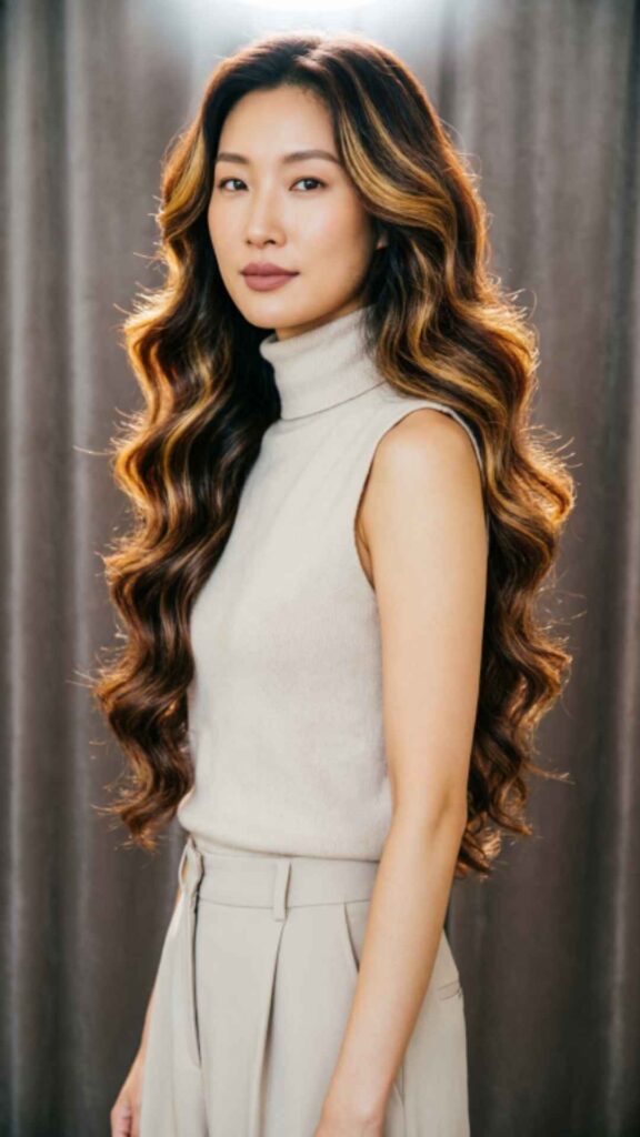 Wavy Hair with Subtle Highlights