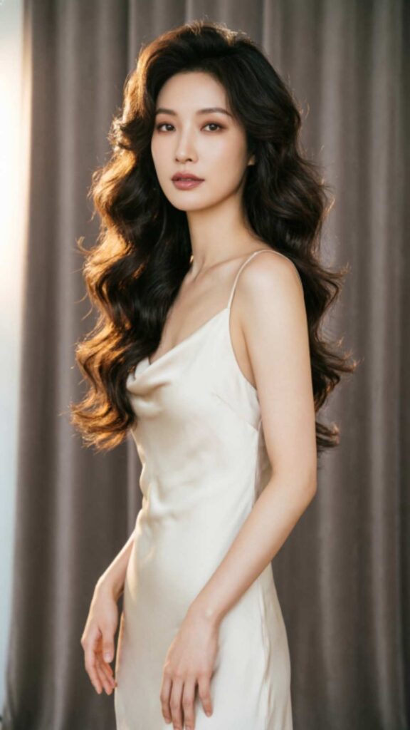 Long Wavy Hair with Angled Layers