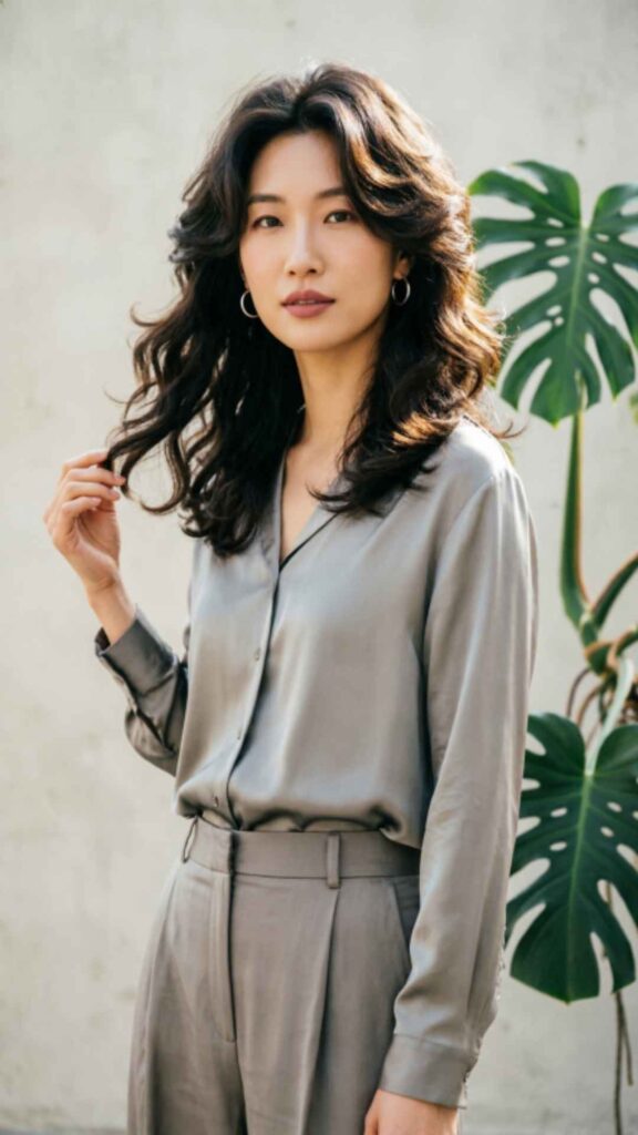 Curly Lob with Layers