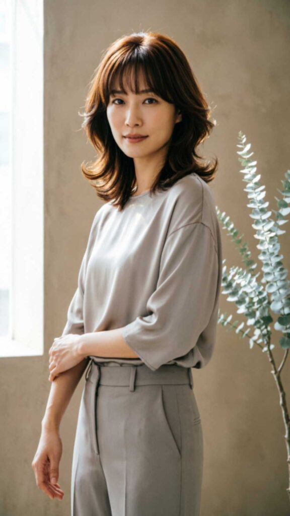 Layered Bob With Curtain Bangs