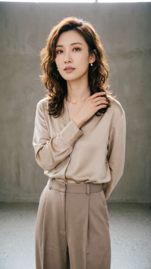 Asymmetrical Layered Wavy Bob