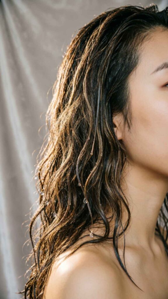 Messy Wet Wavy Texture