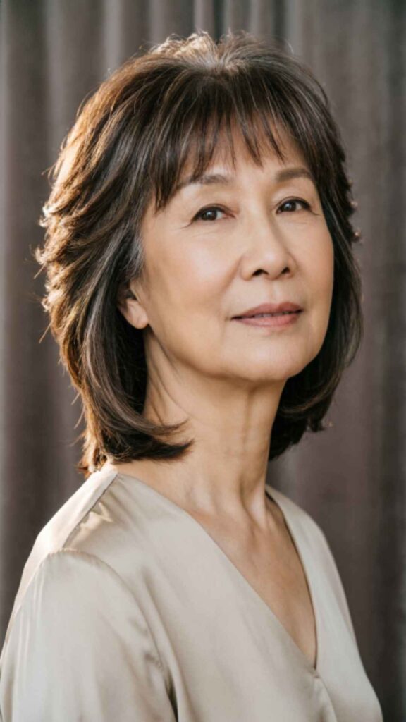 Layered Bob With Curtain Bangs