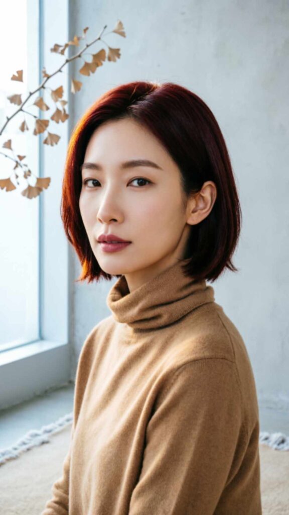 Deep Auburn Short Hair