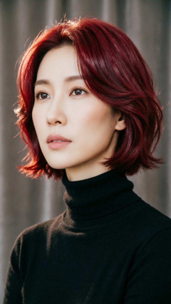 Cherry Red Short Hair