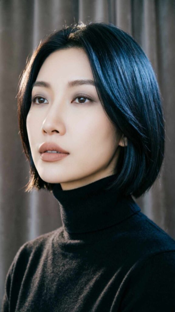 Jet Black Short Hair