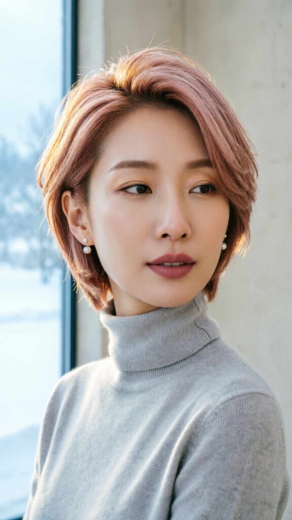 Rose Gold Short Hair